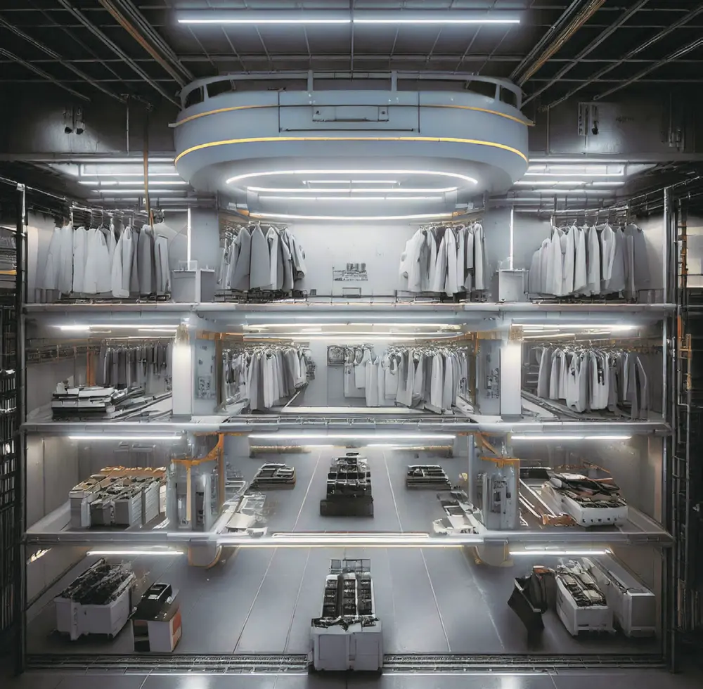 Advanced Underground Apparel Storage Grid